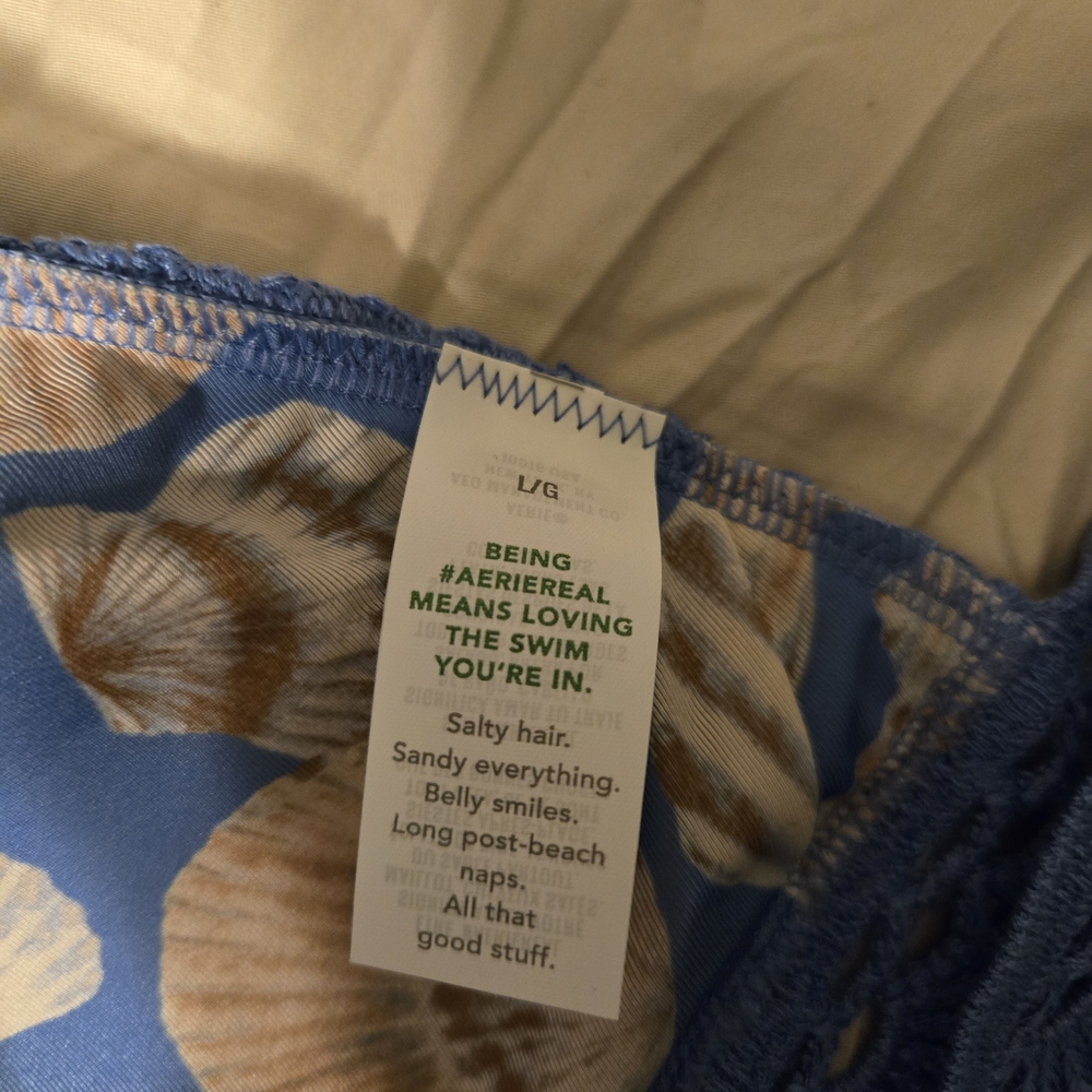 Aerie Blue Crochet Bikini Top - Picture 3 of 3